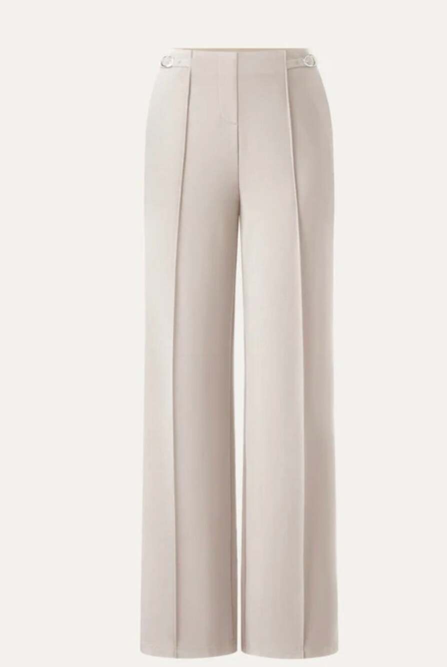 OGL Move Beige Wide Leg Pants Pull On Stretch Trousers Size Small S NWT